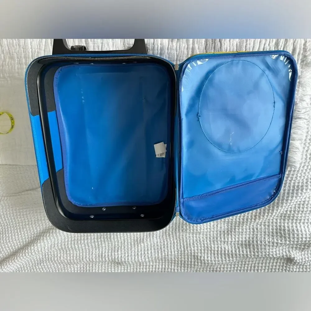 Pokémon Rolling Suitcase Kids Carry On Luggage Pikachu Pokeball Travel Bag Blue